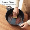 Itopfox Nonstick Stock Pot with Lid, Healthy Soup & Pasta Pot, Large Deep Cooking Pot for Stews & Sauces, Induction Compatible, PFOA PFOS Free, Black - 3 of 4