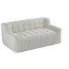 Sofa Loveseat, 64.6" Upholstered Deep Seat Fluffy Sofa, Tufted Velvet Compression Sofa, 2 Seating Floor Couch - 4 of 4