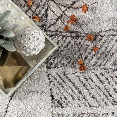 Luxurious Moroccan-Inspired 8' x 10' Geometric Cotton Area Rug