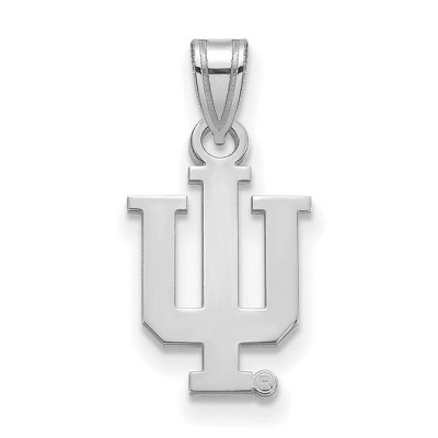 Black Bow Jewelry Sterling Silver Indiana Hoosiers NCAA Small Pendant