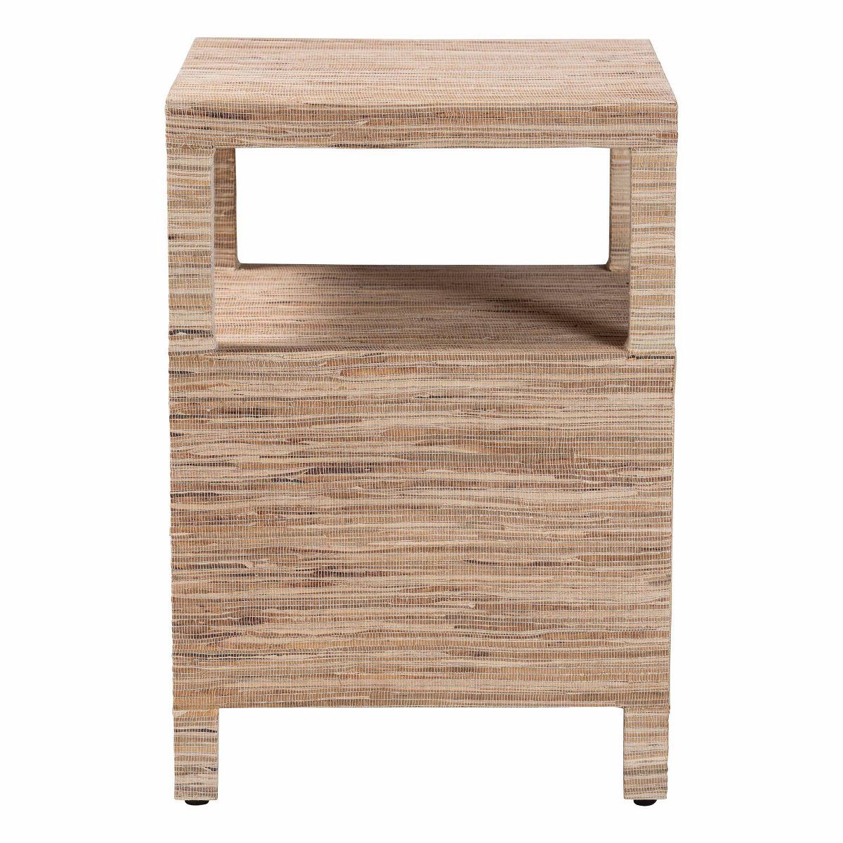 bali & pari Paine Woven Grasscloth 2 Drawer Nightstand Natural - thumbnail 3