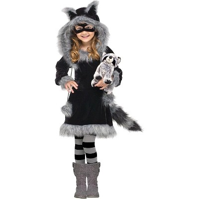 Fun World Costumes Baby Girl's Sweet Raccoon Toddler Costume, Size Large 4-6