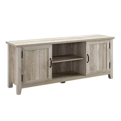 White oak rustic store tv stand