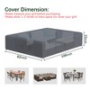 SEVOBAL Patio Furniture Covers L Heavy Duty Outdoor Furniture Cover Waterproof Sectional Sofa Set Covers Table Chair Set Cover, Gray, 21.3"*15.8"*3.2" - 3 of 4