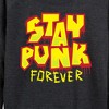 Women's - Instant Message - Stay Punk Forever Lightweight French Terry Wide Neck Long Sleeve Shirt - 2 of 4