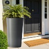 Gulches 58 Qt Gray Polypropylene Matte Planter with UV Crack Resistant Features Indoor Outdoor (12x12x21 in) 2-Pack - 3 of 4