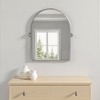 Wooakway 32"H Arched Bathroom Mirror with Pivoting Design Metal Frame for Vanity Living Room Bedroom Entryway Black - 2 of 4