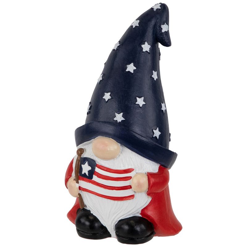 Northlight Gnome Holding the American Flag Patriotic Outdoor Garden Statue - 6", 3 of 7