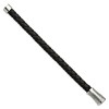 Black Bow Jewelry Black Leather Cord & Stainless Steel Magnetic Clasp Bracelet, 8.5 Inch - 2 of 4
