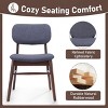 Mid-Century Upholstered Dining Chairs Set of 2, Rubberwood Frame Dining Room Chairs with Padded Seat and Back for Kitchen - Koiai - 4 of 4