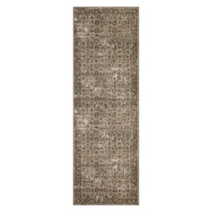 Washable Rugs,Area Rug for Living Room Bedroom, Washable Brown Rug Vintage Print Carpet - 1 of 4