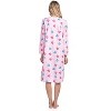 Casual Nights Women's Printed Fleece Snap-Front Lounger House Dress - 4 of 4