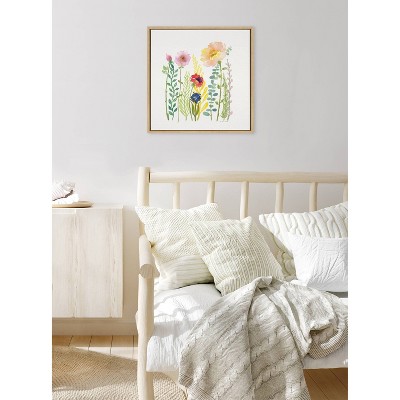 Patricia Shaw 22"x22" Natural Floral and Fern Canvas Print