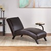Finlay Leather Chaise Lounge Brown - Christopher Knight Home - image 3 of 4