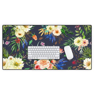 Marta Barragan Camarasa Darkness Wildflower Bouquets Desk Mat - Deny Designs