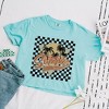 Simply Sage Market Women's Checkered Summer Short Sleeve Relaxed Fit Cropped Graphic Tee - 3 of 3
