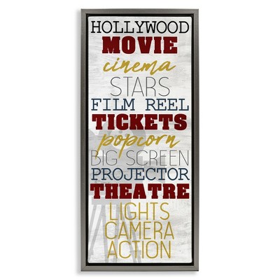Stupell Industries Vintage Cinema Projector Phrases, 15" x 31"