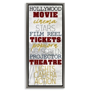 Stupell Industries Vintage Cinema Projector Phrases, 15" x 31" - 1 of 4