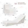 Kids Sofa Bed, 2 in 1 Flip Open Toddler Sofa,Comfy Cuddly Toddler Couch Convertible Sofa to Lounger for Girls & Boys, Cream - 2 of 4