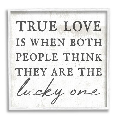 Stupell Industries True Love Both People Lucky Romantic Phrase Framed Giclee Art