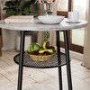NicBex 3-Piece Counter Height Dining Set, Round Bar Table Set, Small Dining Table with 2 Stools for 2, Kitchen Table Set with Metal Frame - 3 of 4