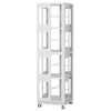 NicBex 4-Tier Rotating Bookshelf with Wheels,55" Tall Book Rack for Bedroom,Living Room,Office,Easy Assembly - 2 of 4