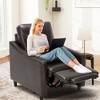 Electric Recliner Chair with Lumbar Pillow, Adjustable Angles, USB Port & Faux Leather Upholstery for Living Room or Office - 2 of 4