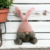 HomeRoots 19" Gray and Pink Fabric Easter Standing Gnome Tabletop Sculpture - 2 of 4