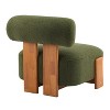 CAVINAS 27.25" Modern Boucle Lounge Chair,Soft Upholstered Reading Chair with Solid Wood Frame,Rolled Backrest,Accent Chair for Living Room,Office - 4 of 4