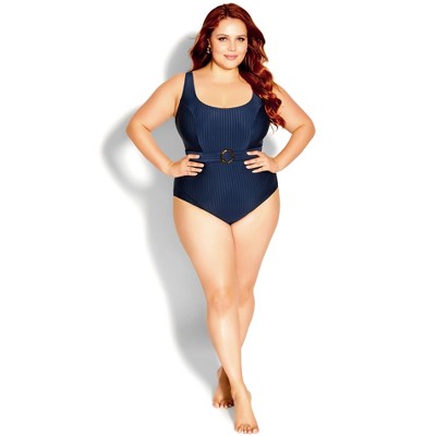 Women's Plus Size Java 1 Piece - navy | CITY CHIC