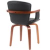 APRILSOUL31.50"Mid-Century Modern Bentwood Swivel Dining Chairs (Set of 2) ¨C Heat-Pressed PU Leather Accent Chairs - 3 of 4