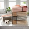 REGALWOVEN Striped Pattern Soft Absorbent Cotton Bathroom Hand Towels 13 x 29 Inch - 4 of 4