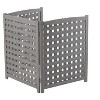 Gulches 3-Panel Outdoor Air Conditioner Fence Screen, Outside Wood Privacy Fence,Lattice Gray - 3 of 4