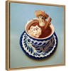 16" x 16" Mexican Hot Chocolate Dog by Lucia Heffernan Framed Wall Canvas - Amanti Art: Animal Relaxation Artwork - 2 of 4