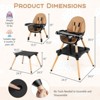 Infans 5-in-1 Baby High Chair Infant Wooden Convertible Chair 5-Point Seat Belt - 2 of 4