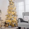 NAYSAYE Party Decoration and Accessories Set of 6 Glass Christmas Ball Hanging Ornament for Holiday Celebration, White, 4.3"*5.7"*0.33" - 4 of 4