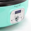 MegaChef 6.5 Liter Oval Electric Slow Cooker in Turquoise with Black Pot - 4 of 4
