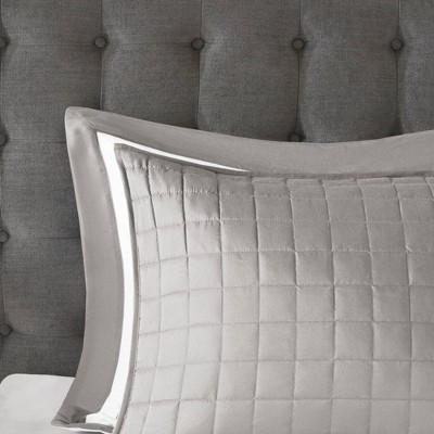 Gray Full Microfiber 8-Piece Comforter and Quilt Set