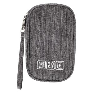Unique Bargains Double Layers Portable Electronic Organizer 7.48"x4.72"x1.38" - 1 of 4