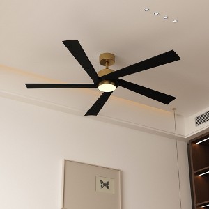 Famapy Modern Ceiling Fan with 6 Speed Settings, Reversible Blades & 18W LED - 1 of 4