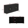 Famapy Trendy Black Storage Cabinet with Record - Inspired Door Designs for Modern Living Spaces - 3 of 4