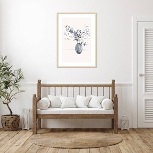 Amanti Art Blue Branches 1 by Yuyu Pont Wood Framed Wall Art Print - 1 of 4