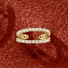 Pure Collection by Ross-Simons 0.20 ct. t.w. Diamond 2-Row Single Ear Cuff in 14kt Yellow Gold - 3 of 4
