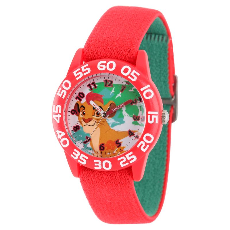 Boys' Disney Lion Guard Kion Red Plastic Time Teacher Watch - Red, 1 of 7