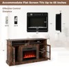 Costway 58" Fireplace TV Stand with LED Lights Entertainment Center for 65 Inch TV Brown/Black/White/Gray - 3 of 4
