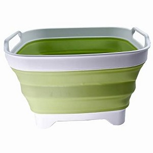 SAMMART 7.5L (2 gallons) Collapsible Plastic Dishpan with Draining Plug - 1 of 4