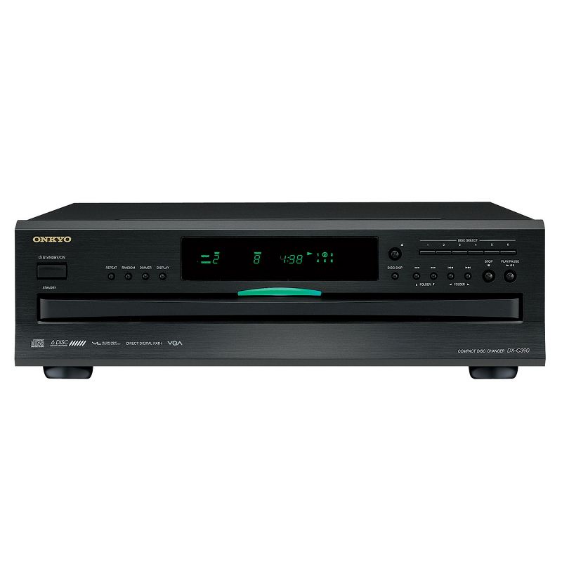 Yamaha R-S202 Stereo Receiver and Onkyo DX-C390 6-Disc Carousel CD Changer, 2 of 9