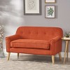 TiramisuBest Black Tufted Accent Chair, Upholstered Armchair with Button-Tufted Back, French Country Chair for Living, Bedroom, or Office - 2 of 4