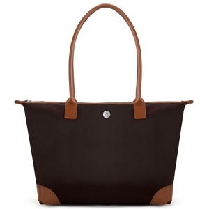 Generic Nylon Tote Bag Large Shoulder Bag with Zipper Lightweight Foldable Work Tote - 1 of 4