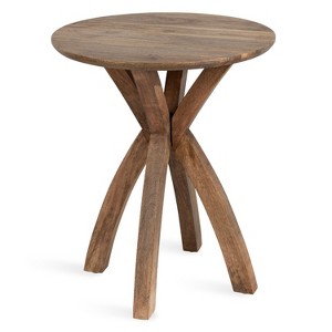 Kate and Laurel Soleyn Round Wood Side Table, 20x20x25, Natural - 1 of 4